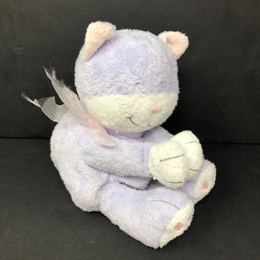 Bright Inspirations‎ Purple Kitty Cat Prayer Friends Plush Kids II VTG NO SOUND